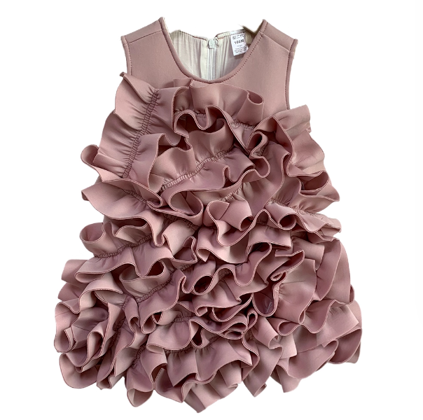 Pageant Dresses for Girls Satin Ruffles Poof Party Dress for Girls Ball Gown