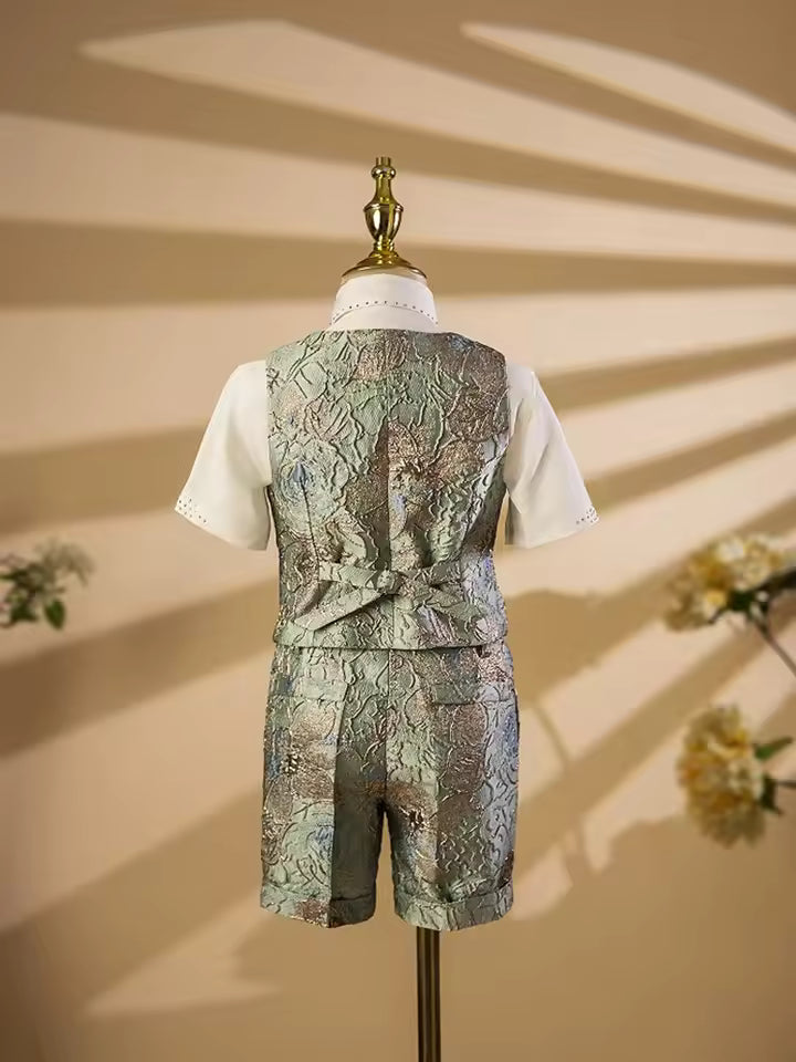 Boy Suit Children's Host Piano Performance Blazers Sets For Weddings Birthday Party Communion Suit