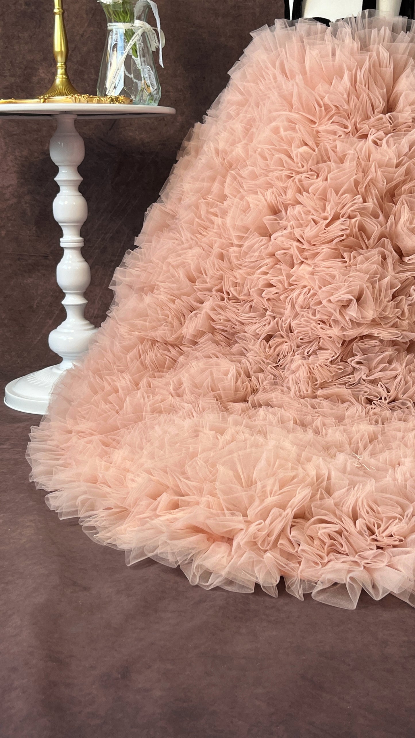 Tulle Flower Girl Dresses for Wedding Kids High Neck Princess Dress Girls Prom Party Ball Gown