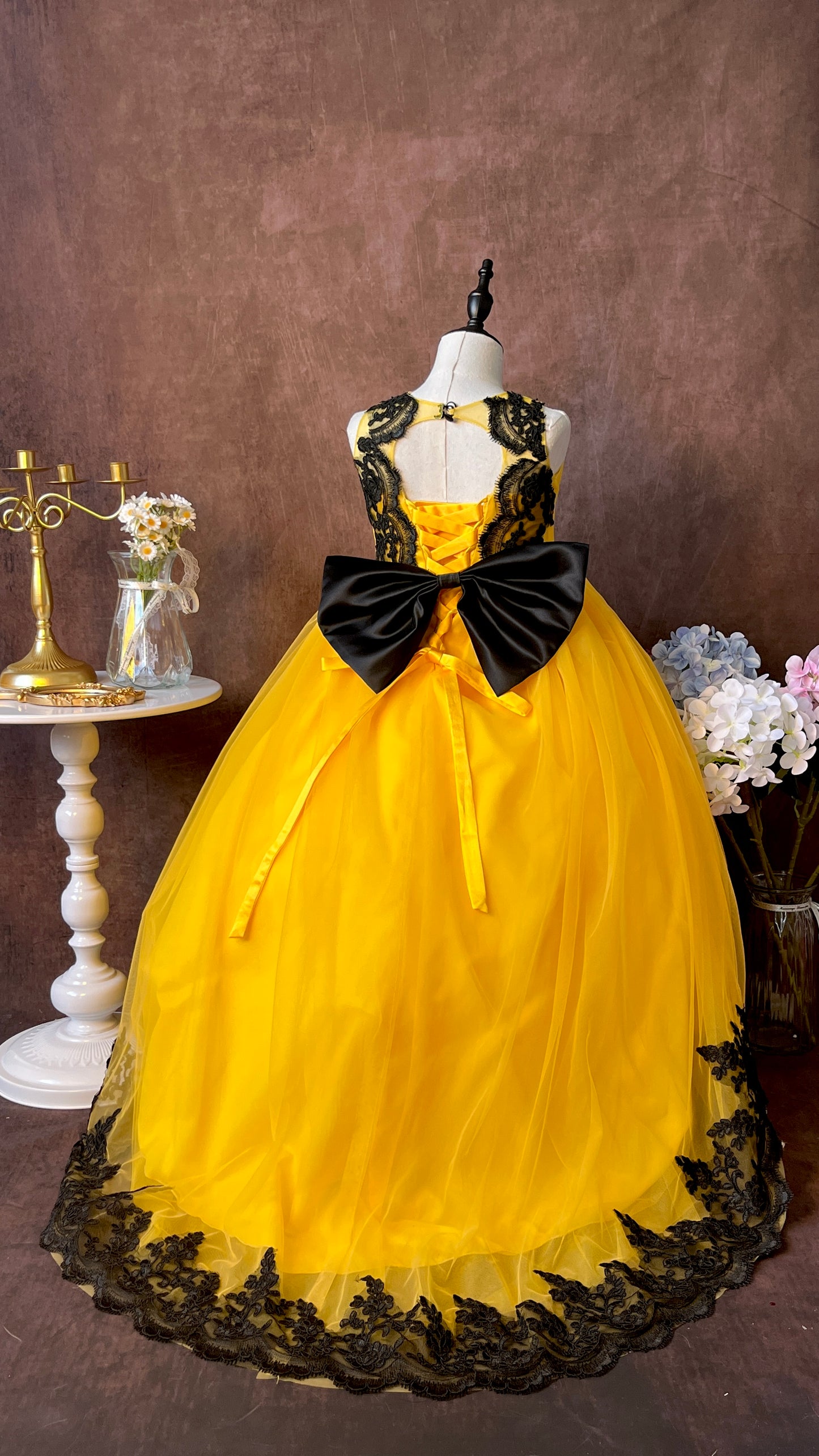 Summer Princess Dress Girls Flower Embroidery Dress For Girls Vintage Wedding Party Formal Ball Gown Clothing