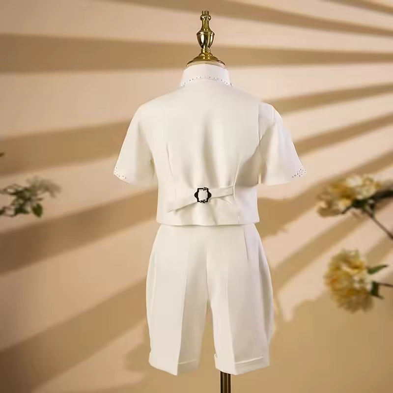 Children Suits Wedding Birthday Baptism Party Piano Performance Costume Easter Eid Boys Host Blazer Sets