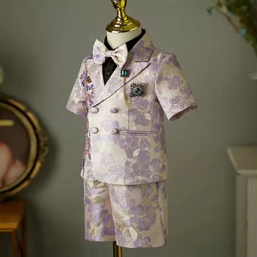 Boys Clothes Fashion Stage Boys' Piano Performance Suits Wedding Birthday Perform Party Prom Blazer Sets