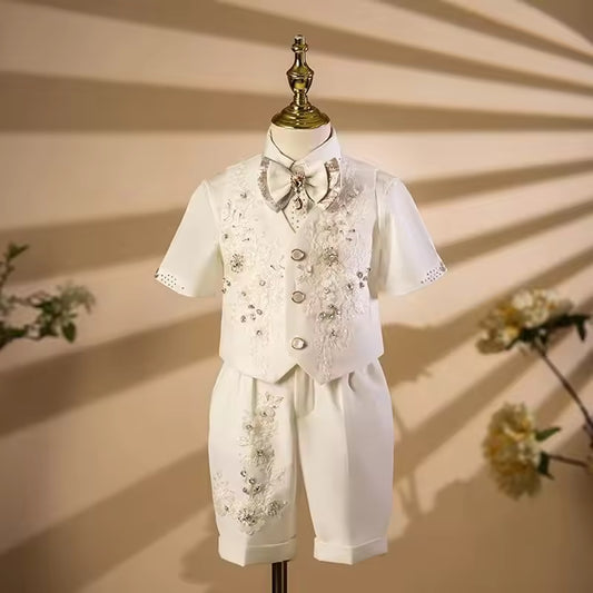 Children Suits Wedding Birthday Baptism Party Piano Performance Costume Easter Eid Boys Host Blazer Sets